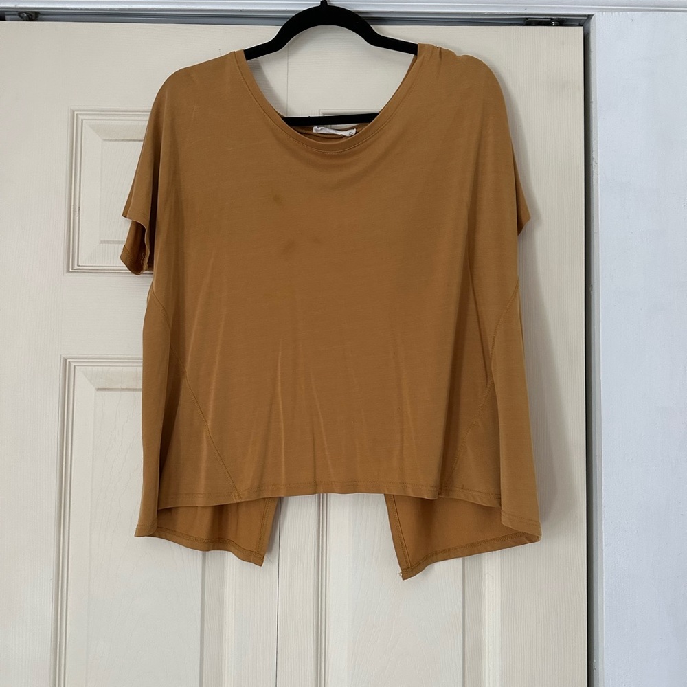 Open back short sleeved blouse